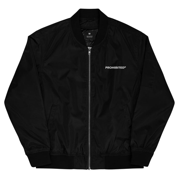 PROHIBITED® Embroidered Recycled Bomber Jacket