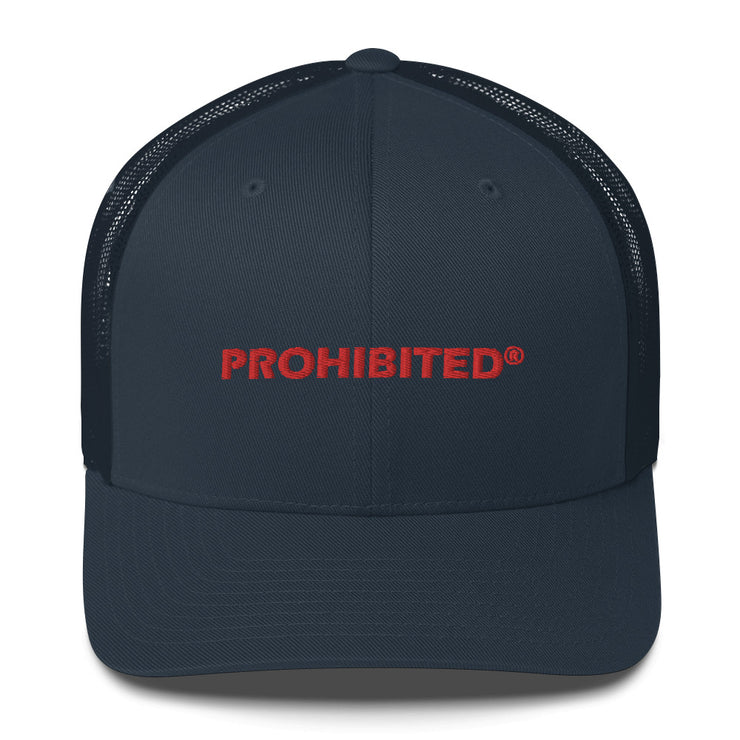 PROHIBITED® Puff Embroidered Trucker Cap