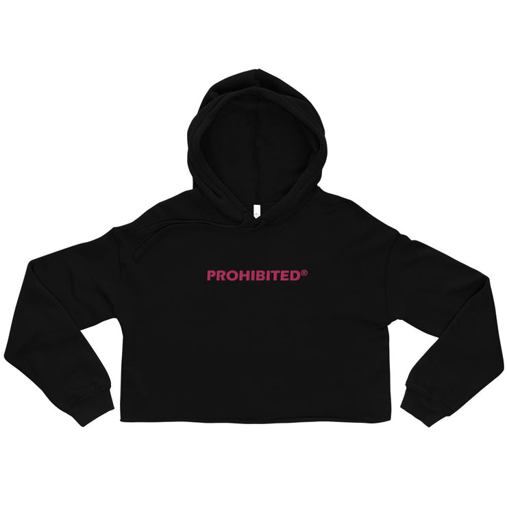 PROHIBITED® Embroidered Crop Hoodie